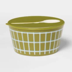 Serve Bowl With Lid And Utensil Green - Room Essentials™ -Room Essentials GUEST 163aa353 9f09 4ade bd88 d9322da2d37a