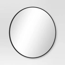 28" Round Metal Mirror Black - Room Essentials™ -Room Essentials GUEST 1cf10a39 d1d1 4b79 bfd5 f493888313f1