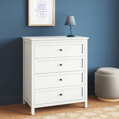 Traditional 4 Drawer Dresser Classic White - Room Essentials™ 3 Traditional 4 Drawer Dresser Classic White - Room Essentials™