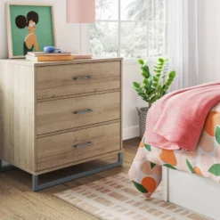 Mixed Material 3 Drawer Dresser - Room Essentials™ -Room Essentials GUEST 2ac59a8a 34a8 4a1e 9c55 f41f99711a8d