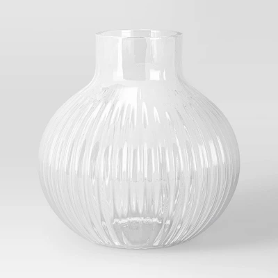 3pc Vase Set Ribbed Glass - Room Essentials™ 4 3pc Vase Set Ribbed Glass - Room Essentials™ - Image 2