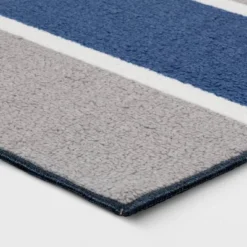 4'x5'6" Rugby Striped Accent Rug Gray/Blue - Room Essentials™ -Room Essentials GUEST 36ae1095 8e86 42b3 9086 10920652877f