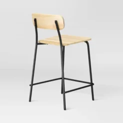 Set Of 2 24" Wood With Metal Base Counter Stool Natural - Room Essentials™ -Room Essentials GUEST 3c8ecb84 55e0 41a7 ad87 52eb020274cc