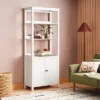 72" Bookcase Traditional With Three Open Shelves And Cabinet Classic White - Room Essentials™ -Room Essentials GUEST 486590c1 e313 44a6 a7a8 b9fde102c7ab