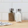 3" Basic Salt And Pepper Set With Stainless Steel Top - Room Essentials™: Glass, Hand Wash, 2 Pieces, 3.66" Height -Room Essentials GUEST 66d0b5d6 898c 4d68 8ca4 76cf3fe2243e