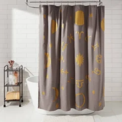 Celestial Metallic Shower Curtain - Room Essentials™