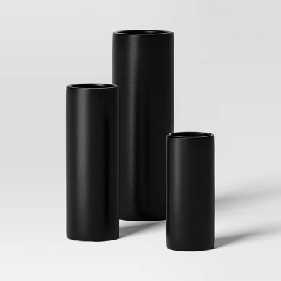 3pc Vase Set Ceramic Cylinder - Room Essentials™ 6 3pc Vase Set Ceramic Cylinder - Room Essentials™ - Image 4