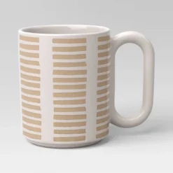16oz Stoneware Broken Blinds Print Mug Golden Apple - Room Essentials™ -Room Essentials GUEST 888ce3d3 8d7e 44d7 b9c8 de511805a9b8