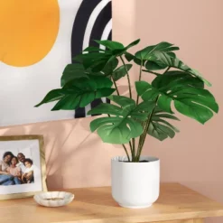8"x9" Monstera Artificial Plant - Room Essentials™