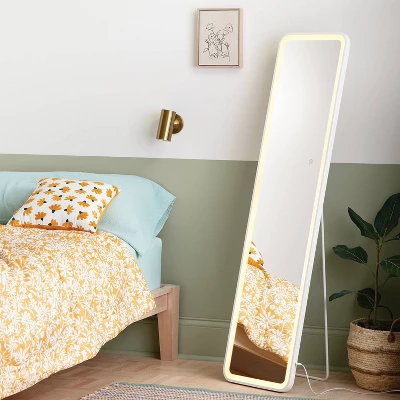 Lighted Full Length Mirror With Tech Integration - Room Essentials™ 3 Lighted Full Length Mirror With Tech Integration - Room Essentials™