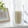 Clear Hurricane 4" X 7" Pillar Candle Holder - Room Essentials™: Transparent Vase, Tabletop Display