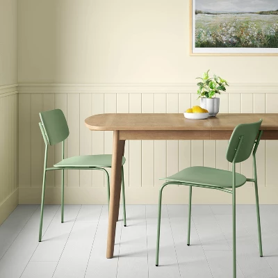 Set Of 2 Molded Plastic With Metal Base Dining Chair - Room Essentials™ 3 Set Of 2 Molded Plastic With Metal Base Dining Chair - Room Essentials™