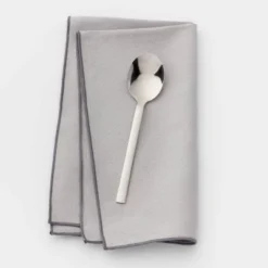 Squared Straight Spoon - Room Essentials™: 18/0 Stainless Steel, Dishwasher-Safe, Silver, 6.78" Length, Dinner Spoon
