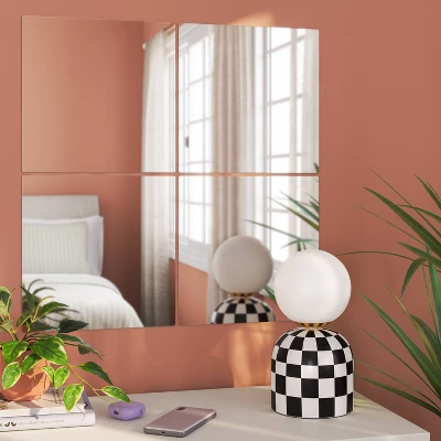 (Set Of 4) 12"x12" Frameless Mirrors Silver - Room Essentials™: Modern Square Wall Mount, No Frame Required 3 (Set Of 4) 12"x12" Frameless Mirrors Silver - Room Essentials™: Modern Square Wall Mount, No Frame Required