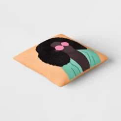 Square Woman With Pink Sunglasses Embroidered Cotton Square Throw Pillow Orange - Room Essentials™ -Room Essentials GUEST bdb4d15e 4030 4c3a b5b7 10043bf2560d