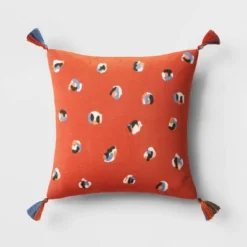 Abstract Dots Embroidered Cotton Square Throw Pillow - Room Essentials™ 10 Abstract Dots Embroidered Cotton Square Throw Pillow - Room Essentials™ -Room Essentials GUEST e547e9f9 180b 42a6 b319 0972324e64cb