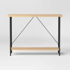 Wood And Metal Console Table Natural - Room Essentials™ -Room Essentials GUEST ee1f7ec1 aa24 4602 b873 84ab134b6c9f