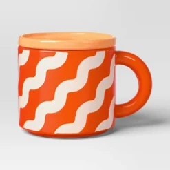 17 Fl Oz Stoneware Squiggly Print Lidded Mug - Room Essentials™ -Room Essentials GUEST f0da4d3e 57c5 47cb a896 c66f30853be2