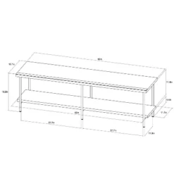 Wood And Metal TV Stand For TVs Up To 60" - Room Essentials™ -Room Essentials GUEST f2ab031b ee97 4ed0 a48d 1bc0bae2773f