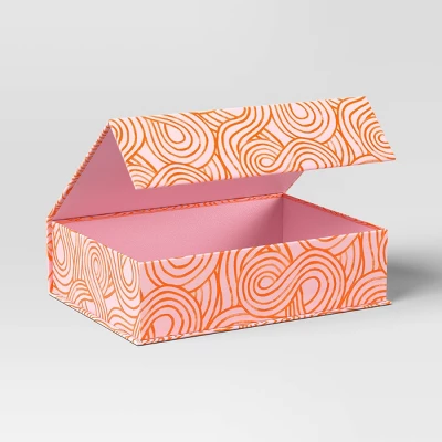 2pk Magnetic Lidded Decorative Boxes Pink - Room Essentials™ 4 2pk Magnetic Lidded Decorative Boxes Pink - Room Essentials™ - Image 2