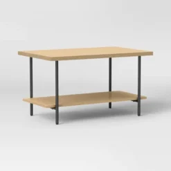 Wood And Metal Coffee Table With Storage Shelf - Room Essentials™ 19 Wood And Metal Coffee Table With Storage Shelf - Room Essentials™ -Room Essentials GUEST f476ccdf 7cc3 47c3 a81f 0b61bb078ead