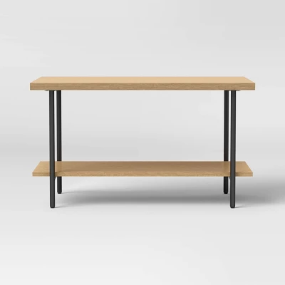 Wood And Metal Coffee Table With Storage Shelf - Room Essentials™ 4 Wood And Metal Coffee Table With Storage Shelf - Room Essentials™ - Image 2